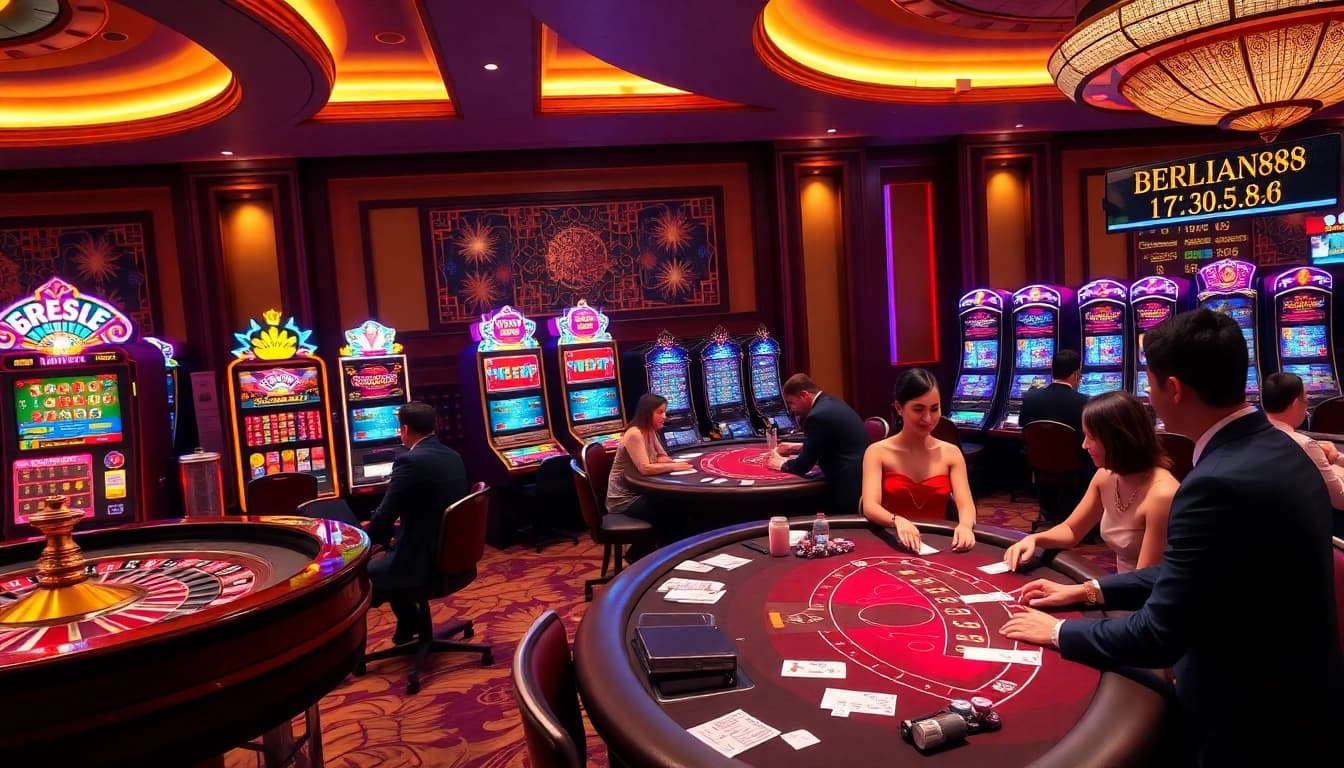 Experience thrilling gameplay at BERLIAN 888 while enjoying exciting gambling interactions.
