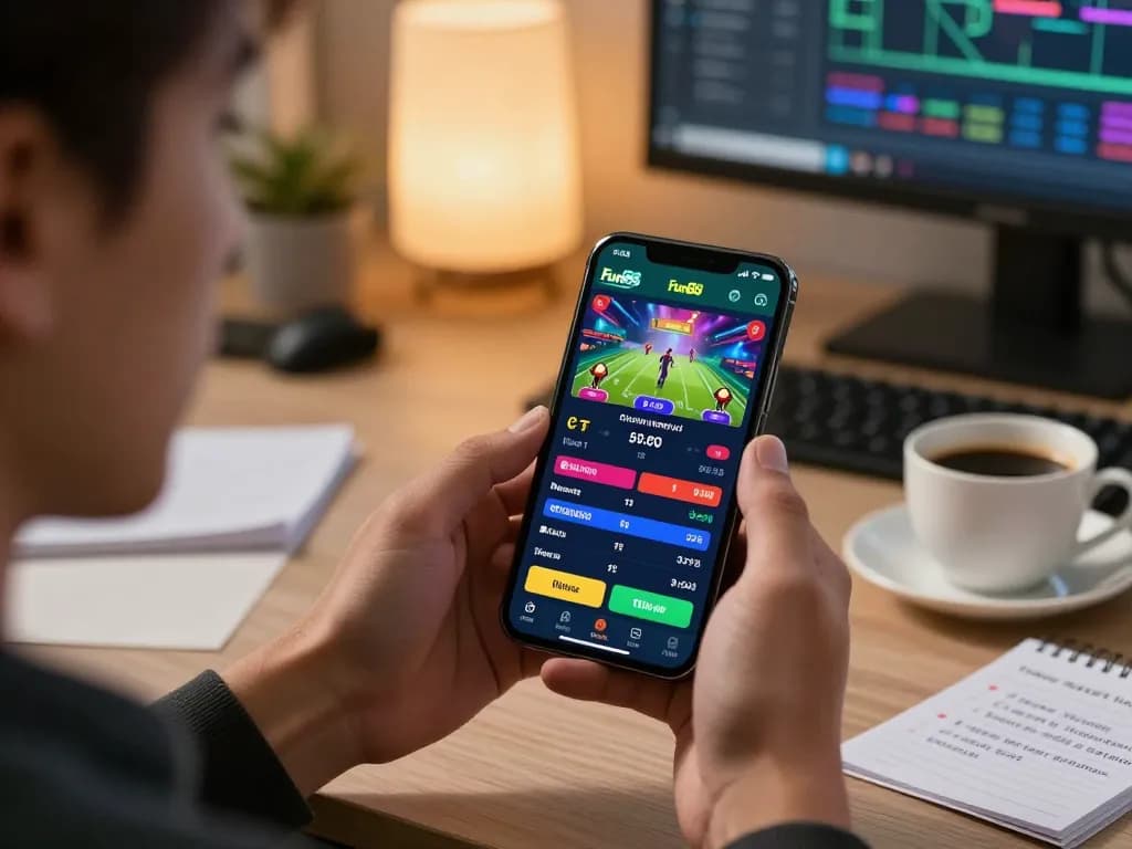 Engaging in online betting with the Fun88 app while analyzing live sports odds at home