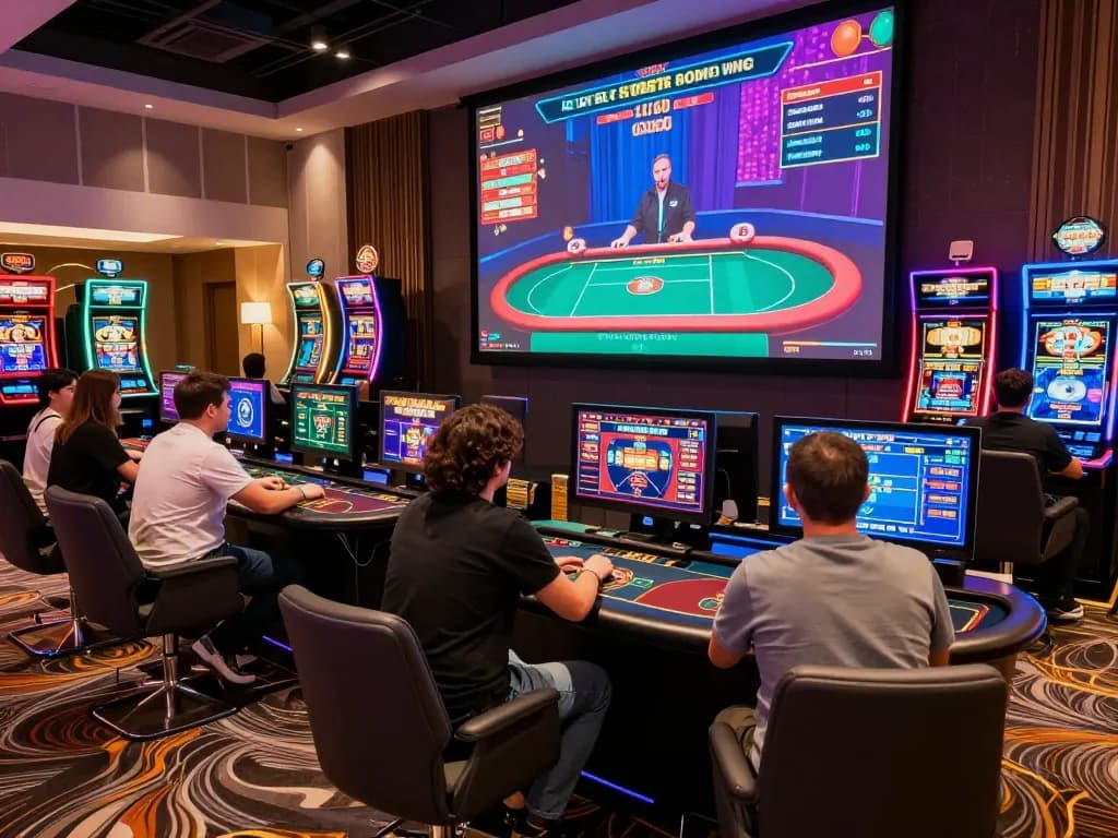 Exciting MM88 online casino gaming scene showcasing diverse players enjoying thrilling games.