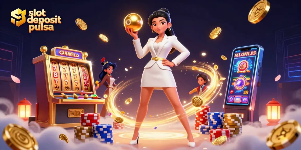 Experience the thrill of slot deposit pulsa with stunning visuals and captivating casino elements.