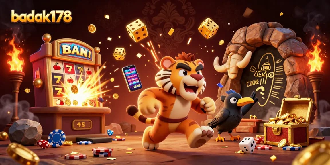 Experience thrilling gaming action at badak178 with caveman and sabertooth duo in a prehistoric casino.