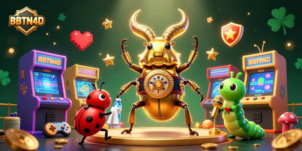 BBTN4D menawarkan pengalaman permainan slot dan live casino dengan elemen menarik di dalam ilustrasi.
