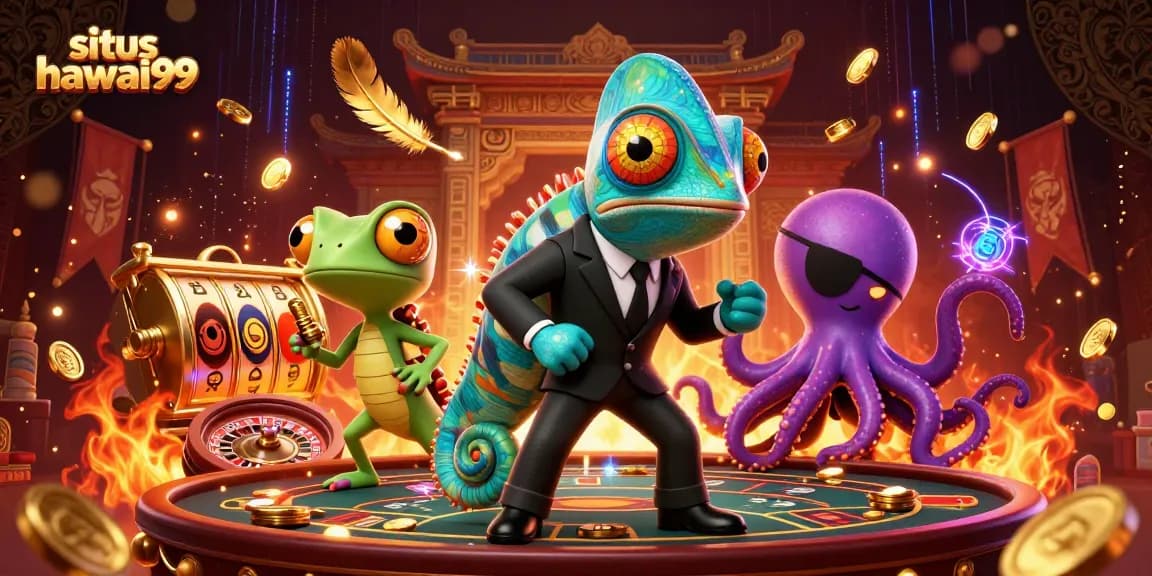 Experience situs hawai99 with dynamic gaming elements and vibrant characters in a thrilling casino scene.