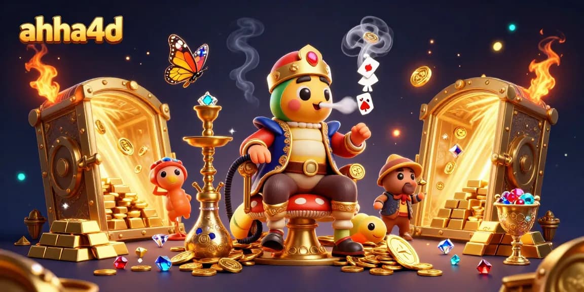 Experience thrilling gameplay with ahha4d in a vibrant casino scene filled with riches and excitement.