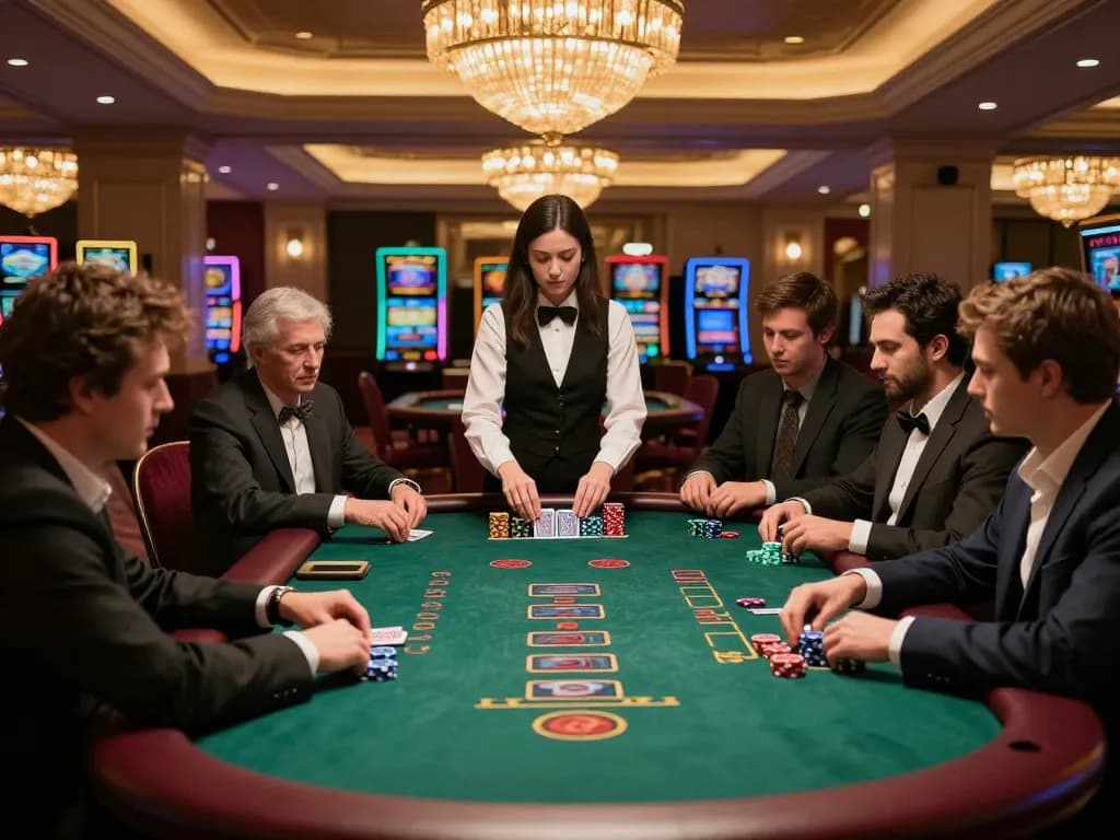 Challenge your strategy at lc88's upscale blackjack table with intense gameplay in a luxurious casino