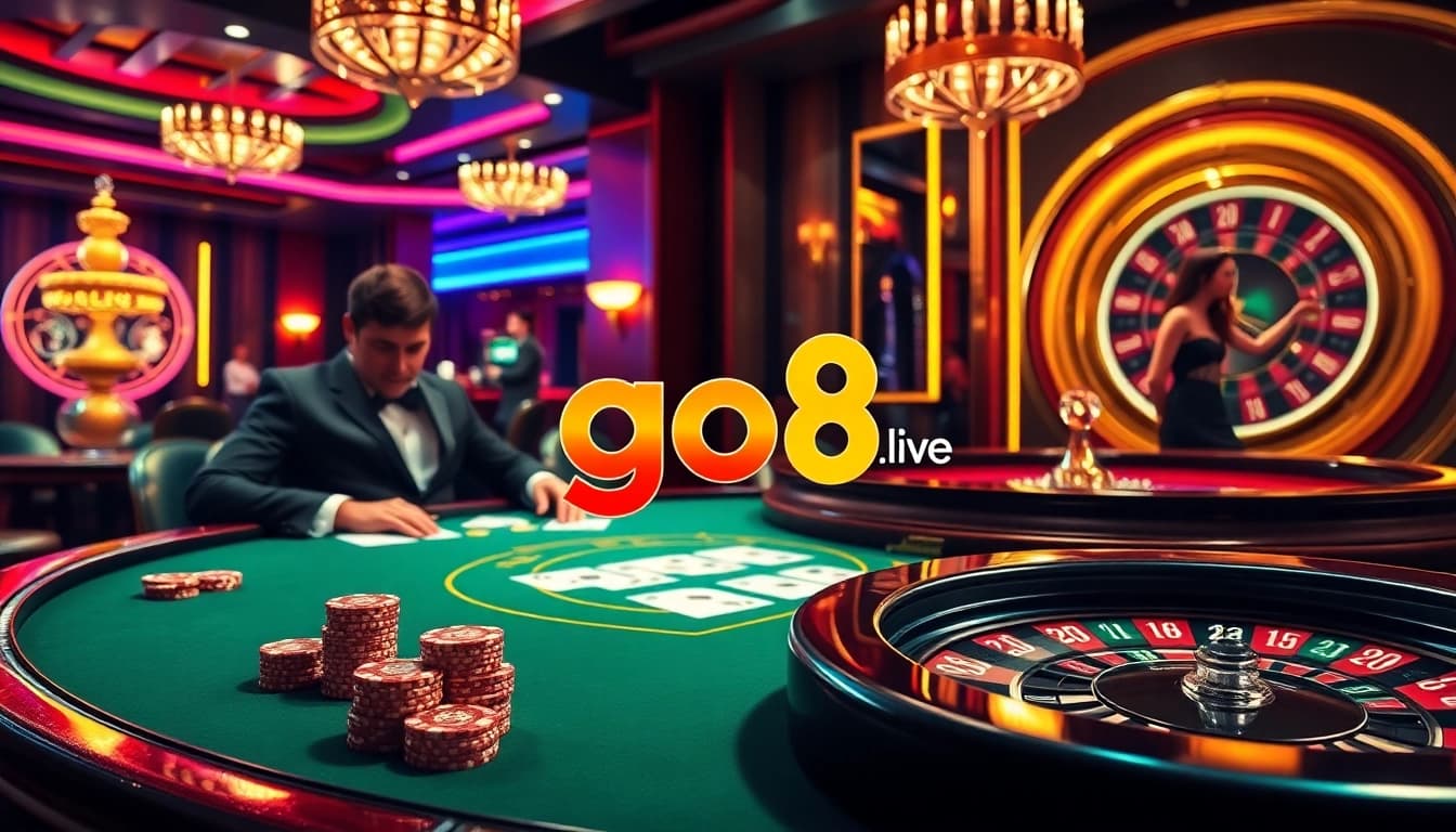 Join the excitement of gambling at https://go8.live/ with vibrant poker games and roulette action.