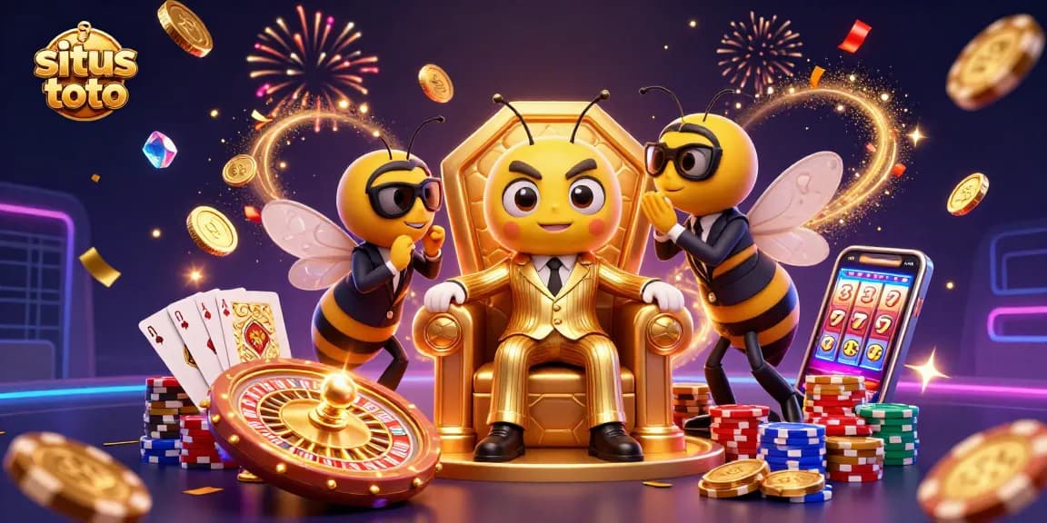 Memenangkan peluang terbaik di situs toto dengan simbol keberuntungan yang menyebar di sekitar.