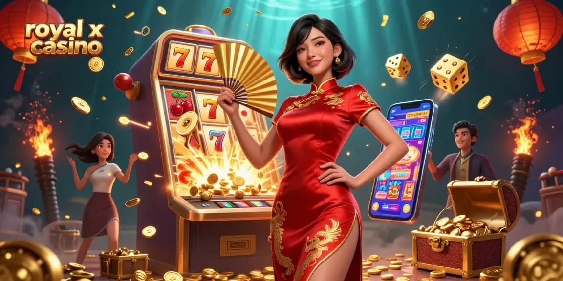 Experience the thrill of real money gaming with royal x casino, showcasing dynamic slot action and vibrant casino aesthetics.