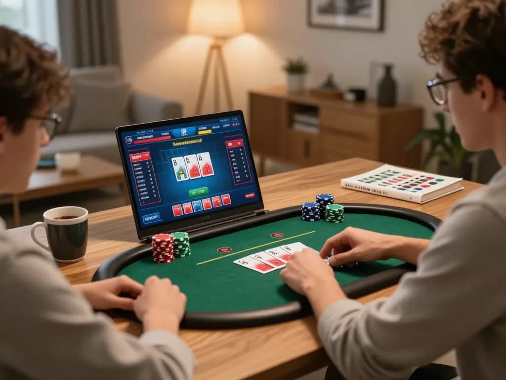 LGO99 players strategizing during an online poker session with vibrant game interface.