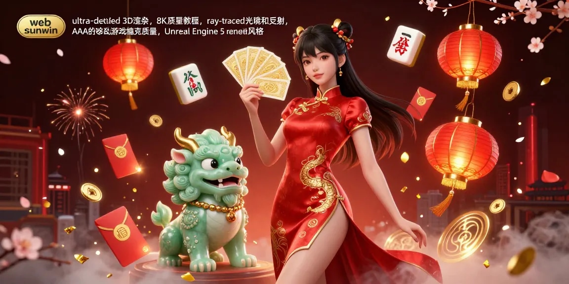 Experience thrills with web sunwin in a vibrant 3D casino illustration showcasing traditional elegance and game elements.
