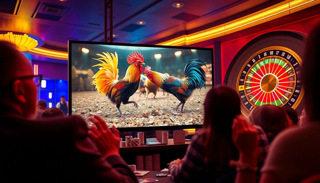 Live betting on đá gà trực tiếp captures the excitement of cockfighting with a professional digital interface.