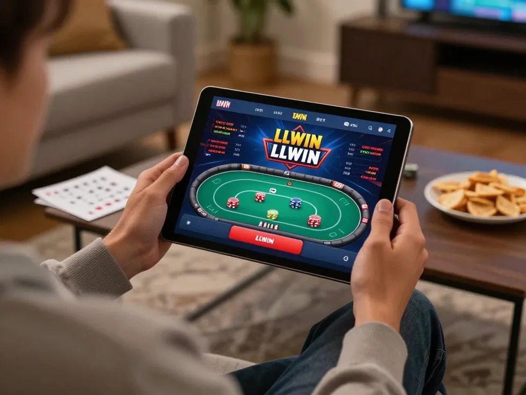 Player engaging with the LLWIN casino app for an exciting online gaming experience