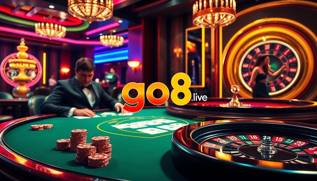 Join the excitement of gambling at https://go8.live/ with vibrant poker games and roulette action.