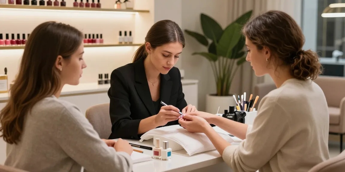 Pengalaman mewah di salon kuku LUXURY12 dengan teknik pedikur.