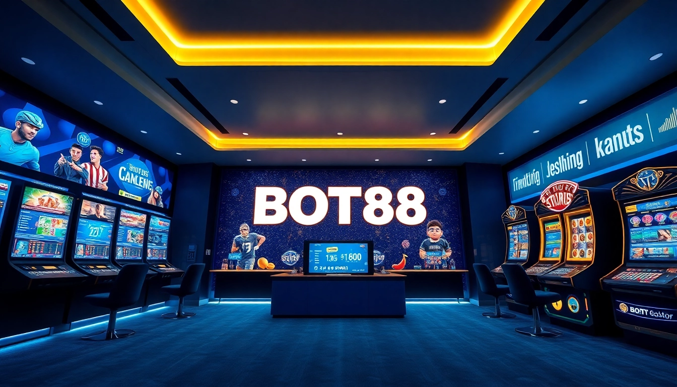 Explore the engaging BOT88 online betting platform showcasing sports and casino games.
