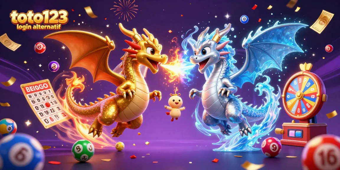 Engage with exciting lottery dynamics at toto123 login alternatif featuring vibrant 3D dragons and colorful elements.