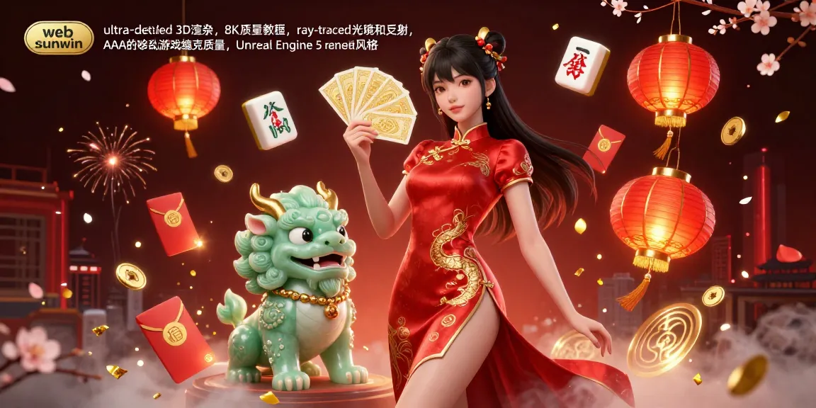 Experience thrills with web sunwin in a vibrant 3D casino illustration showcasing traditional elegance and game elements.