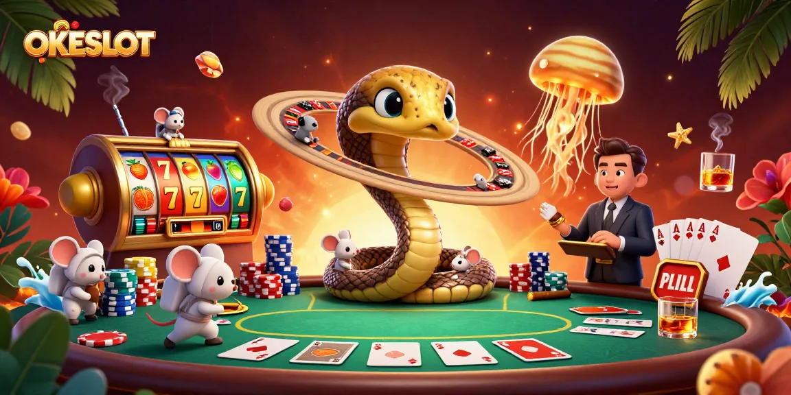 OKESLOT menghadirkan permainan slot menarik dengan karakter unik dalam ilustrasi 3D.