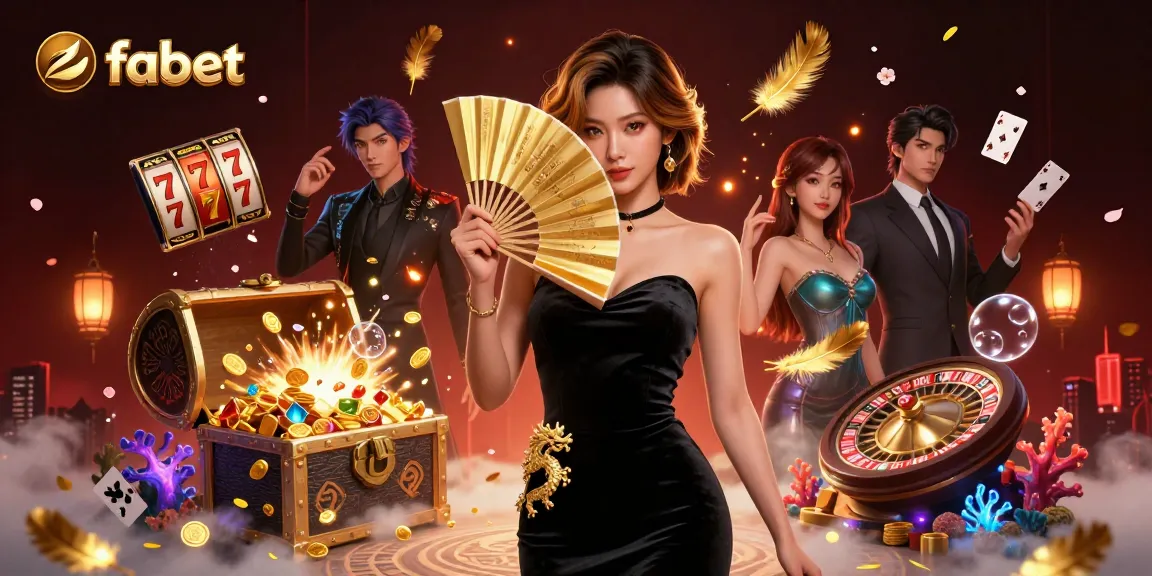 Experience thrilling gaming action with fabet featuring a glamorous character amidst vibrant casino elements.