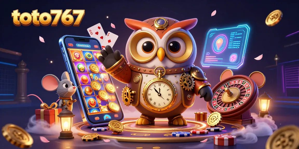 Toto767 menampilkan permainan slot dengan karakter unik dan elemen judi yang dinamis.