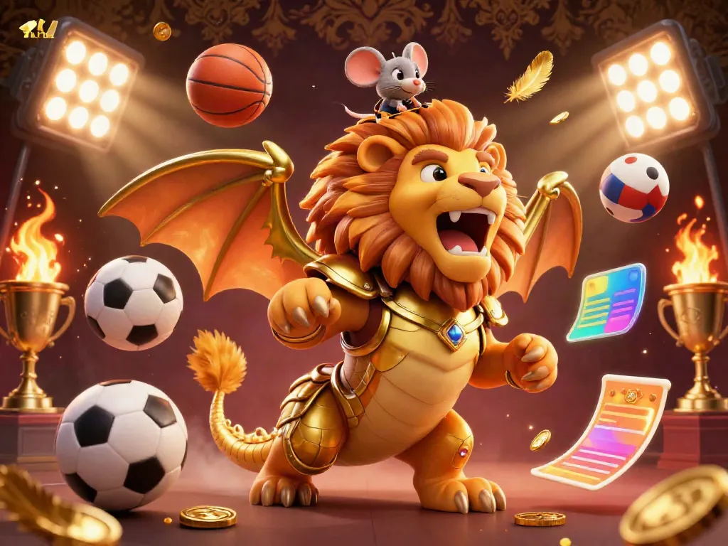Experience the triumph of MALITOTO with a stunning 3D chimera creature in a vibrant casino scene.