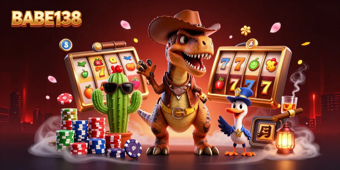 Permainan slot menghibur dengan BABE138 yang menampilkan karakter dinosaurus dan slot menarik.