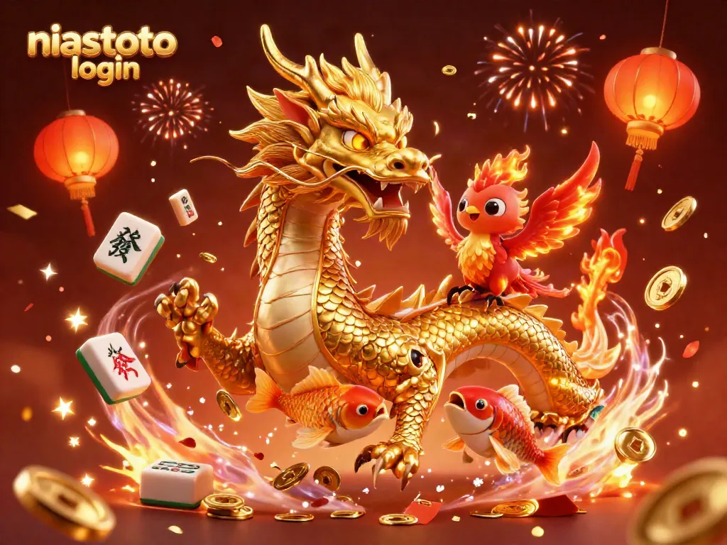 Proses masuk niastoto login yang menampilkan simbol keberuntungan dalam kasino.