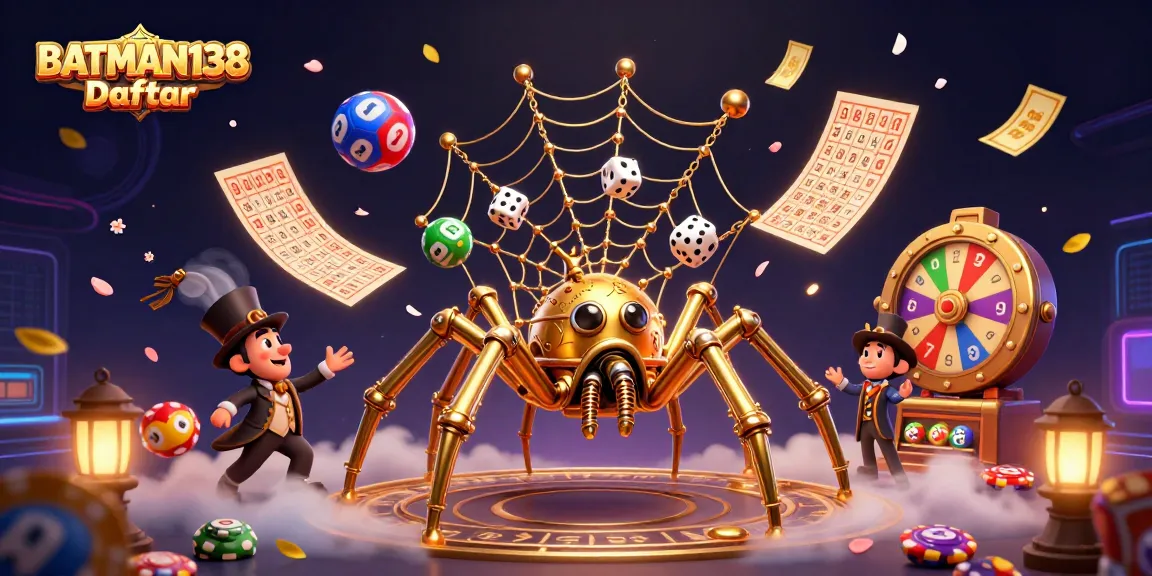 Experience thrilling gameplay with BATMAN138 Daftar in a vibrant online casino scene filled with dynamic elements.