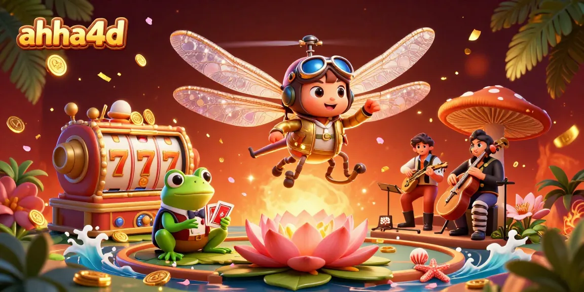 Experience the excitement of ahha4d with an illustration showcasing vibrant casino action, lively characters, and captivating game elements.