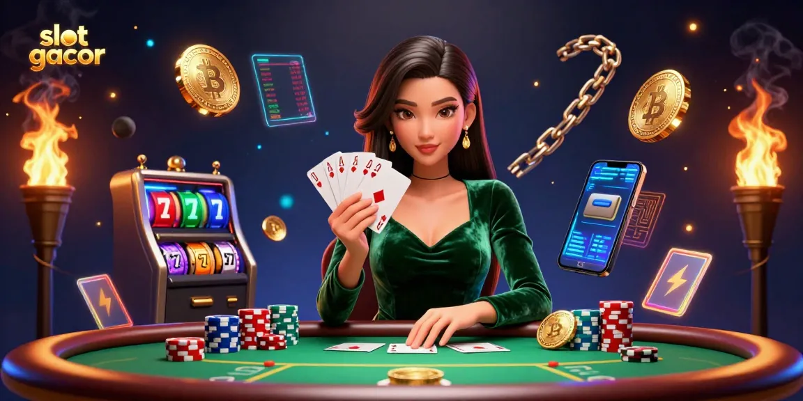 Experience the thrill of slot gacor with a stunning design featuring vibrant casino elements.