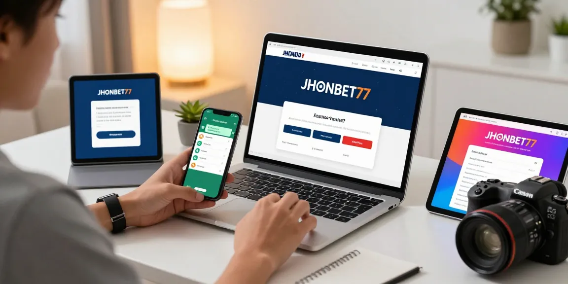 JHONBET77 LOGIN dengan pengguna mengakses layanan melalui berbagai perangkat di pusat akses digital.