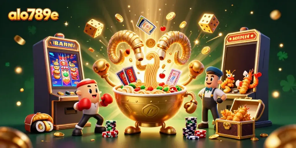Spin to win with the alo789e as you stack chips with a fun 3D ramen bowl and friends!
