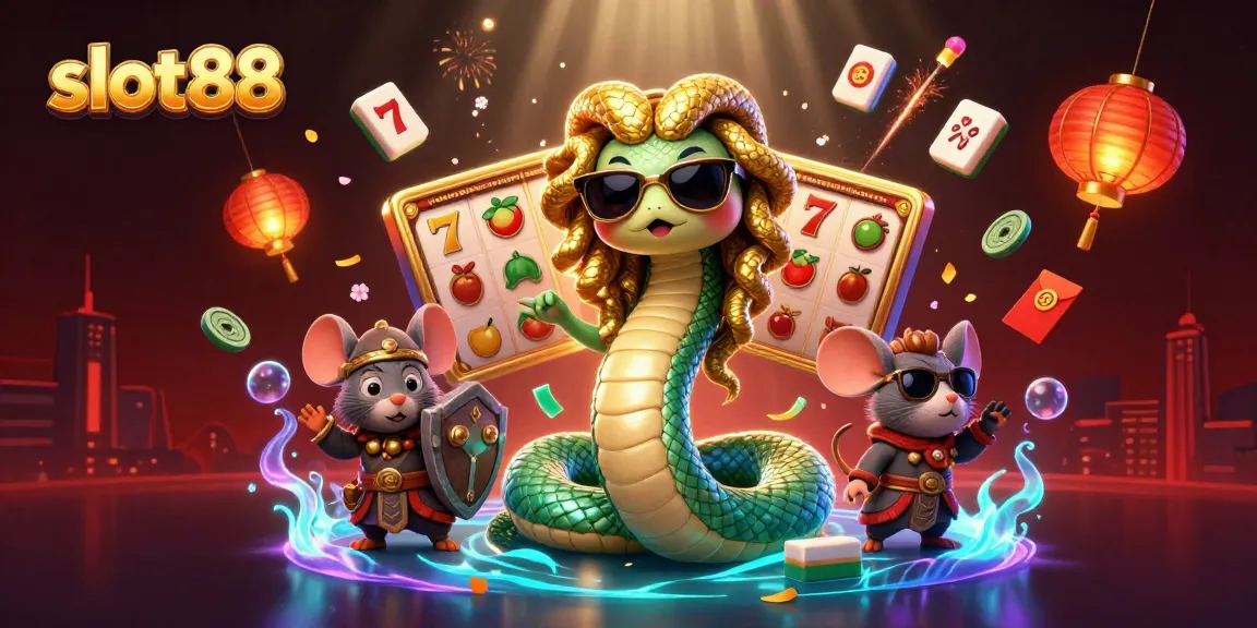 Experience thrilling slot88 gameplay with a vibrant, detailed casino artwork featuring dynamic characters and game elements.