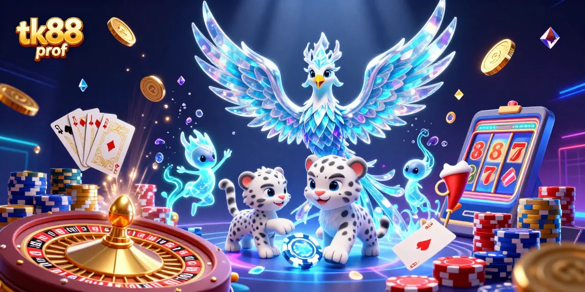 Engage in thrilling gameplay with tk88 prof showcasing vibrant casino elements and magical characters.