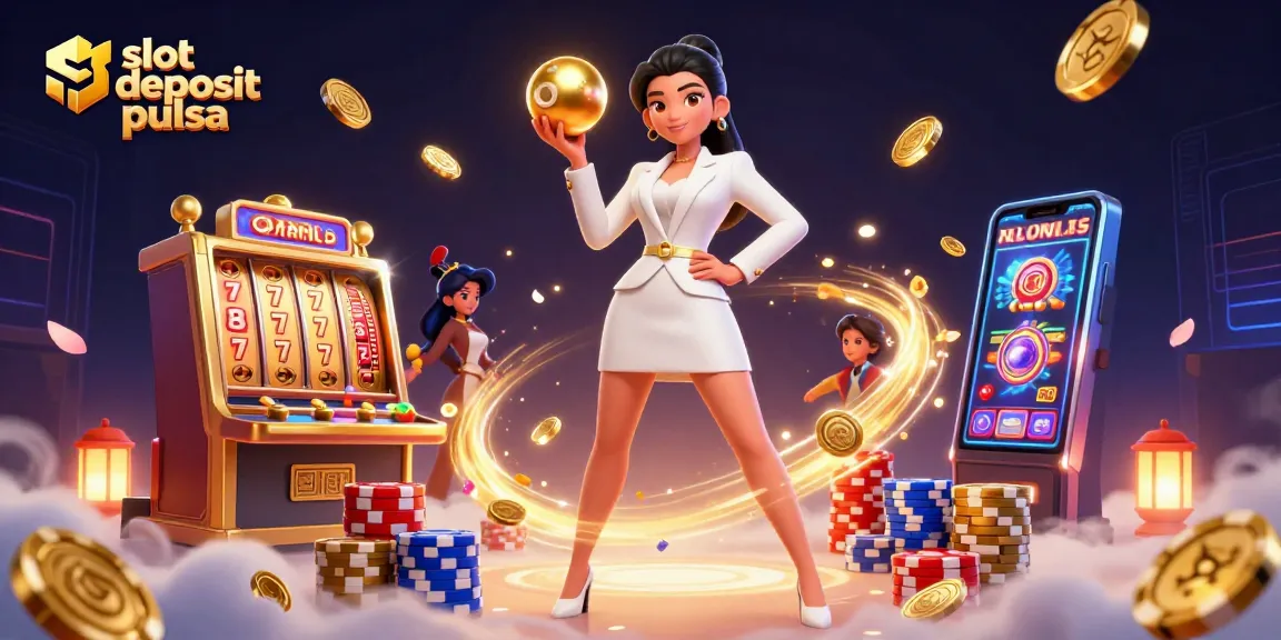 Experience the thrill of slot deposit pulsa with stunning visuals and captivating casino elements.