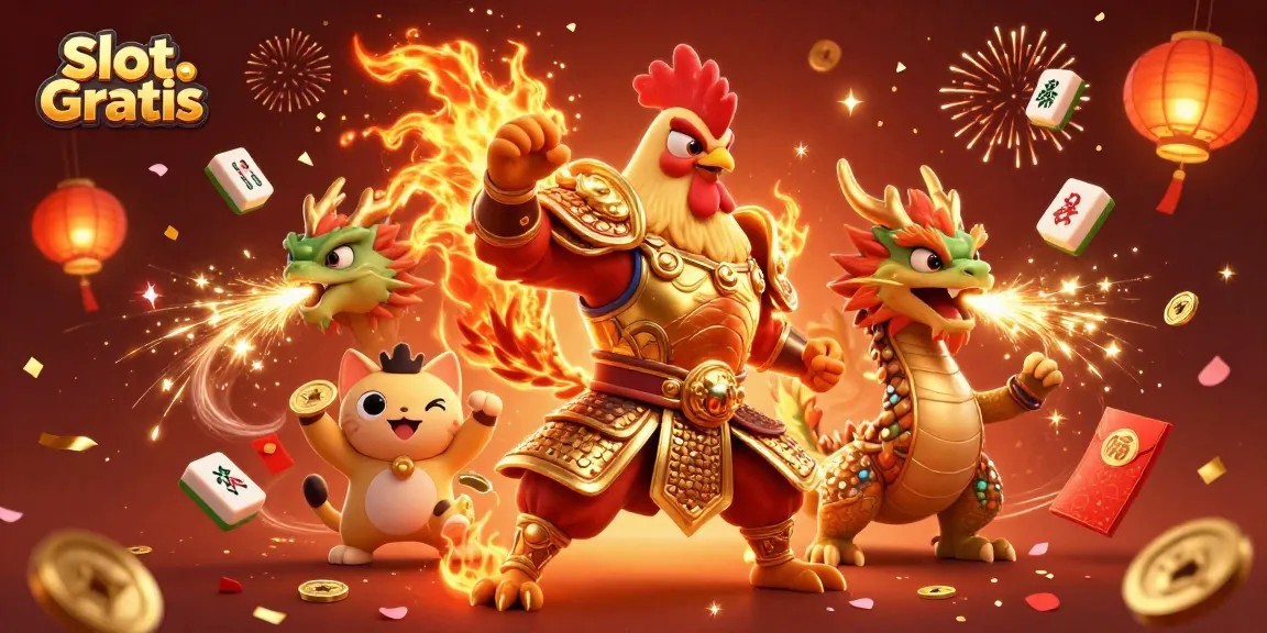 Experience exhilarating online gaming with Slot Gratis featuring vibrant characters and festive elements.