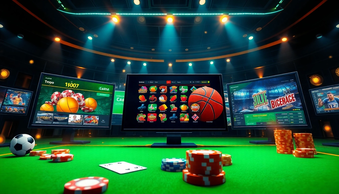 Experience excitement at https://8kbetbh.com/ with a modern online casino showcasing diverse games in a luxurious setting.