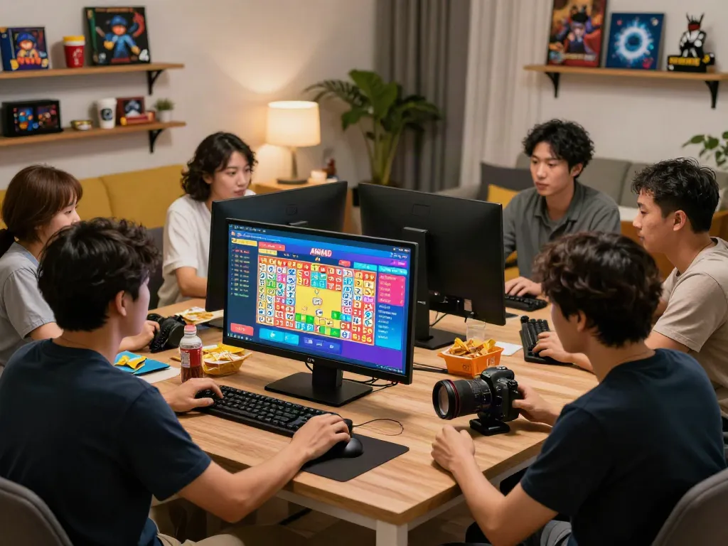 AHHA4D: suasana permainan Toto Lotto 4D yang seru dengan pemain beragam usia.