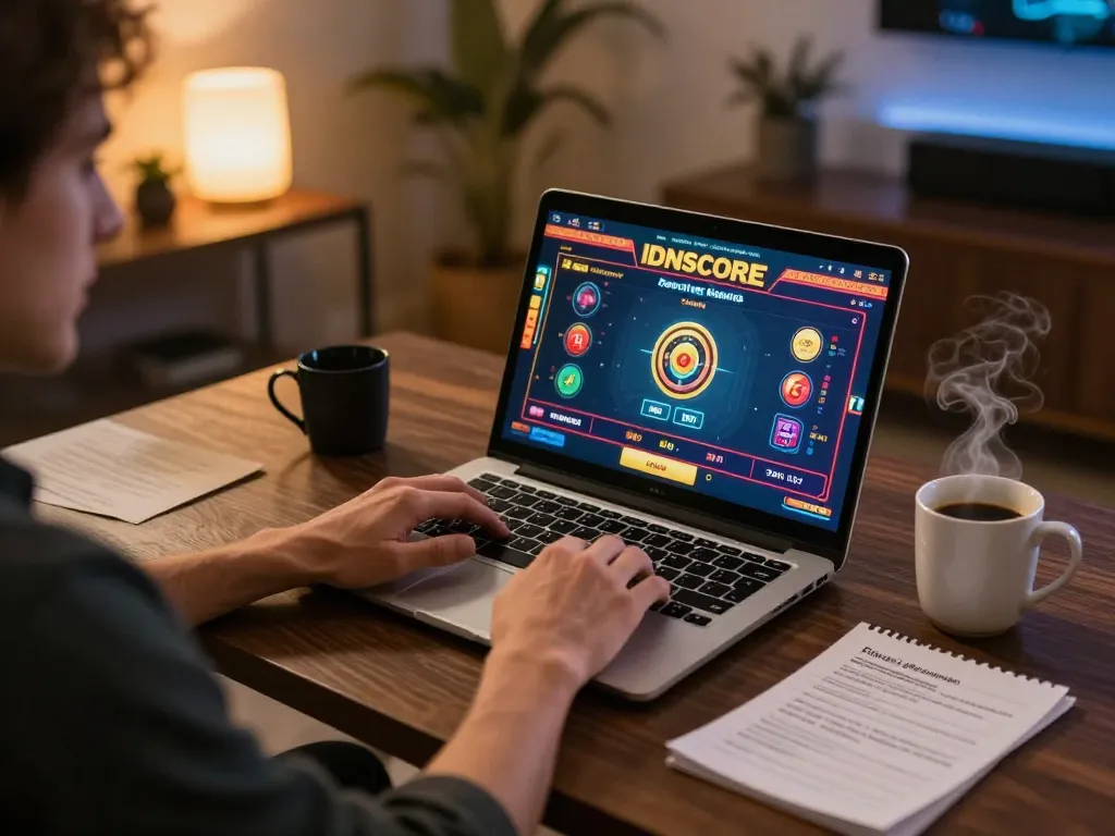 IDNSCORE player engaging in online casino gaming with betting interface visible