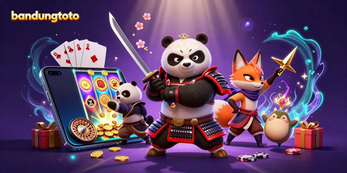 Engage in thrilling games at bandungtoto with a captivating scene of mystical characters and vibrant casino elements.