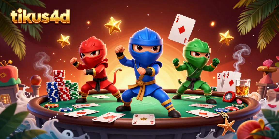 TIKUS4D chameleons showcase poker skills with synchronized martial arts in a vibrant casino scene
