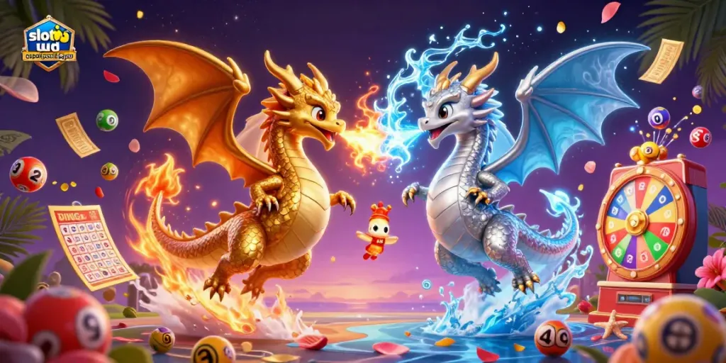 Experience high-energy gaming with exciting slot wd cepat pasti bayar visuals, featuring vibrant lottery elements and playful dragons.