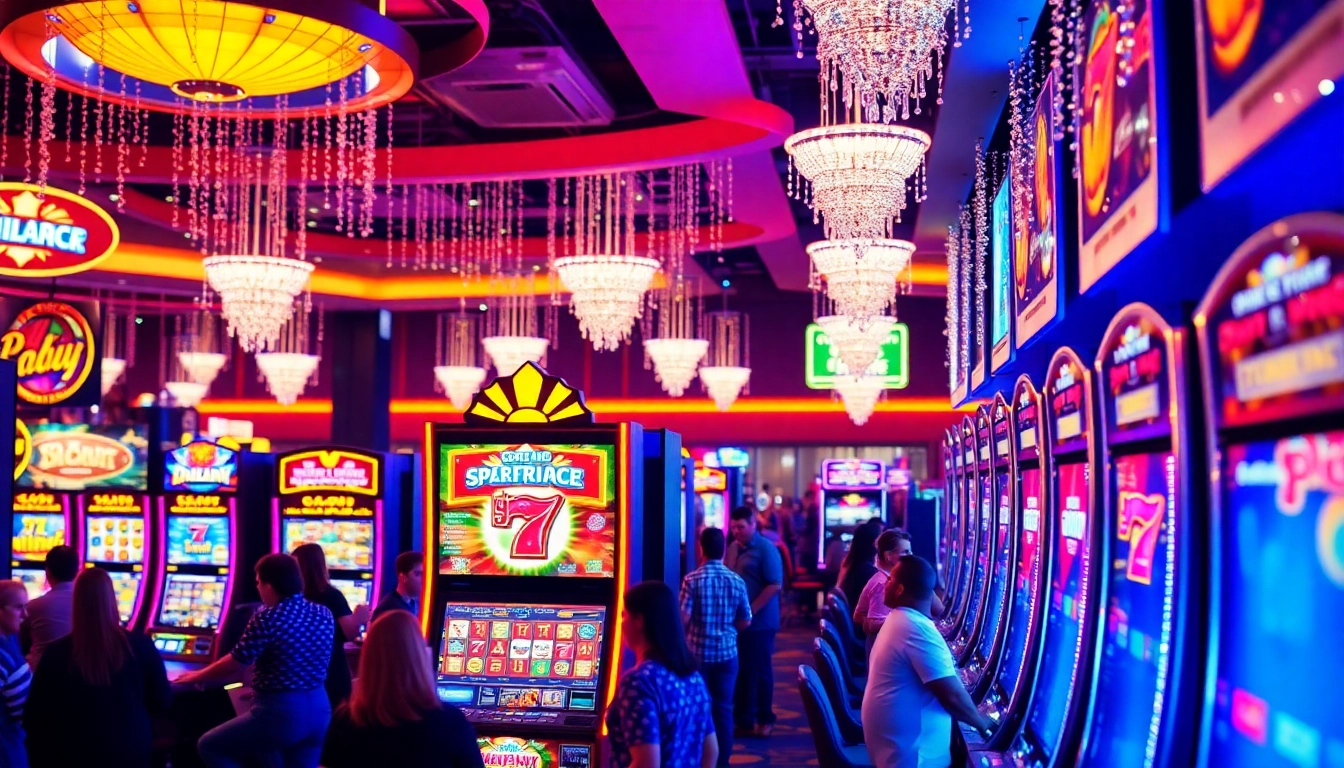 Kemenangan besar di situs slot gacor dengan mesin slot yang berkilau dan pemain yang bersemangat.