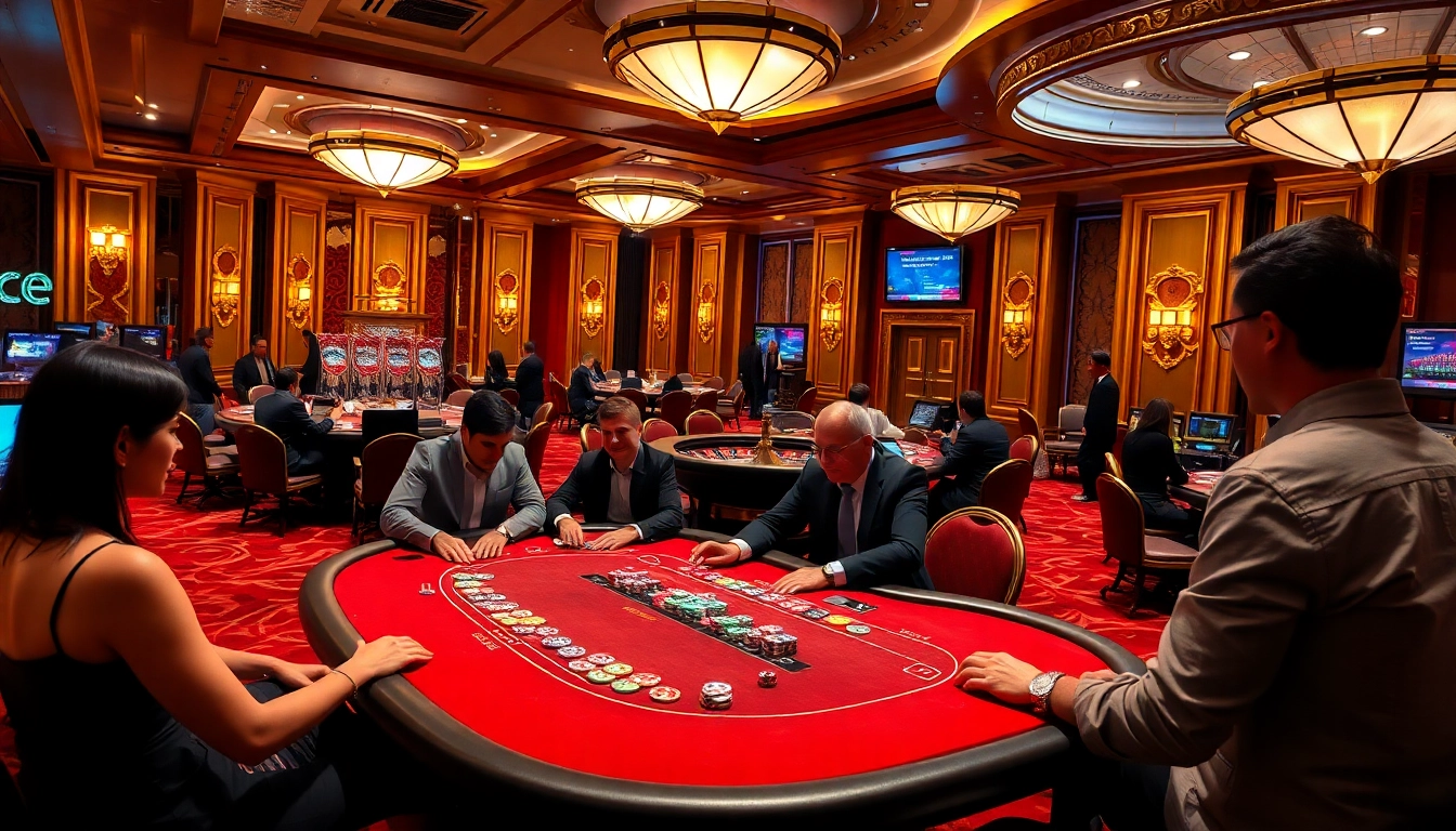 Experience the thrill of gaming at 789f.site/, featuring vibrant poker tables and spinning roulette wheels.