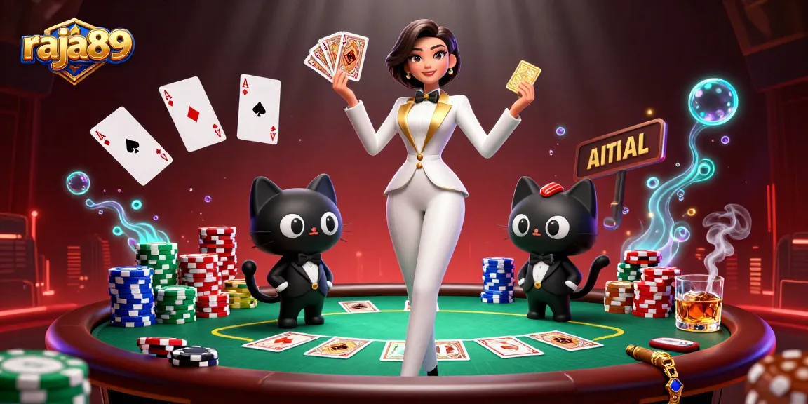 Experience the excitement of raja89 with vibrant poker action and stylish characters.