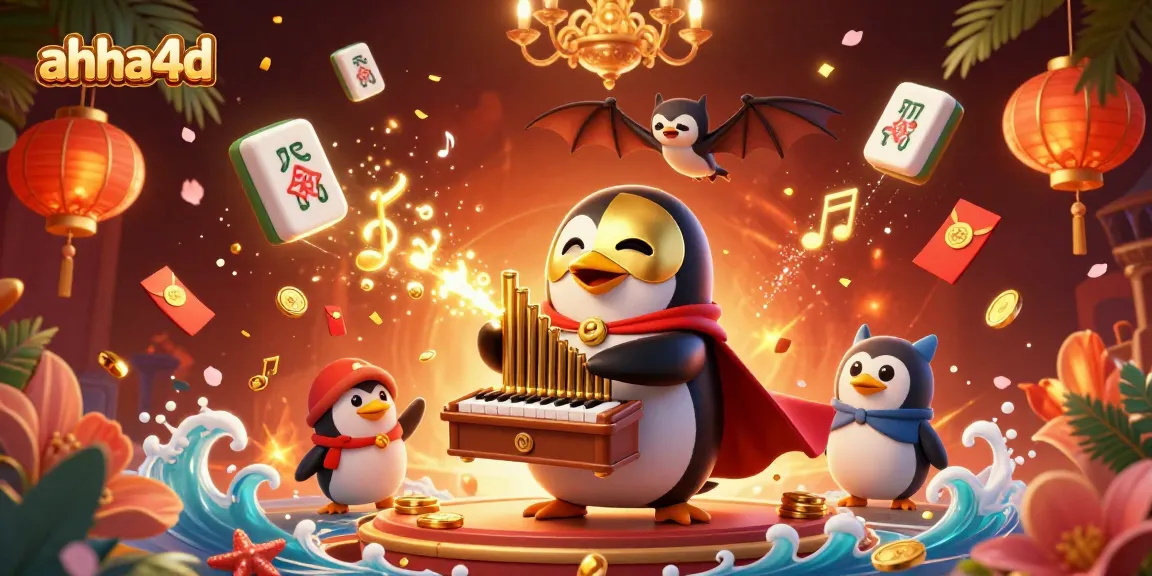 Experience thrilling wins with ahha4d in a vibrant 3D casino world filled with gold coins and festive elements.