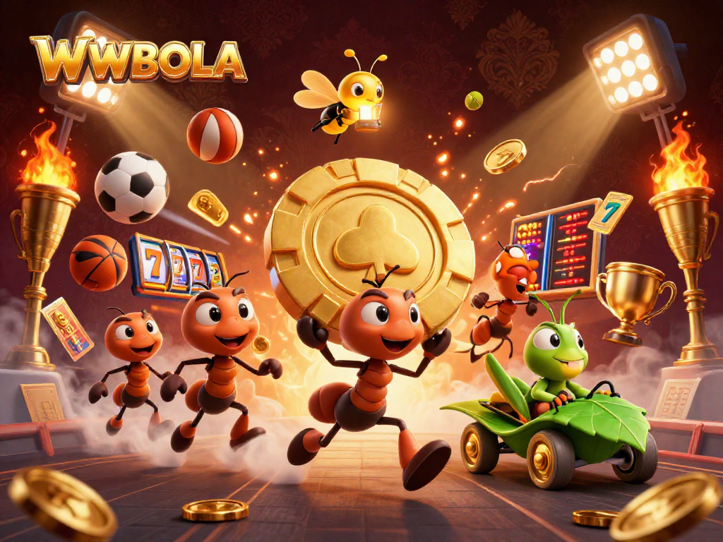 WWBOLA memiliki tim semut mencuri chip poker emas yang besar di dalam terowongan.