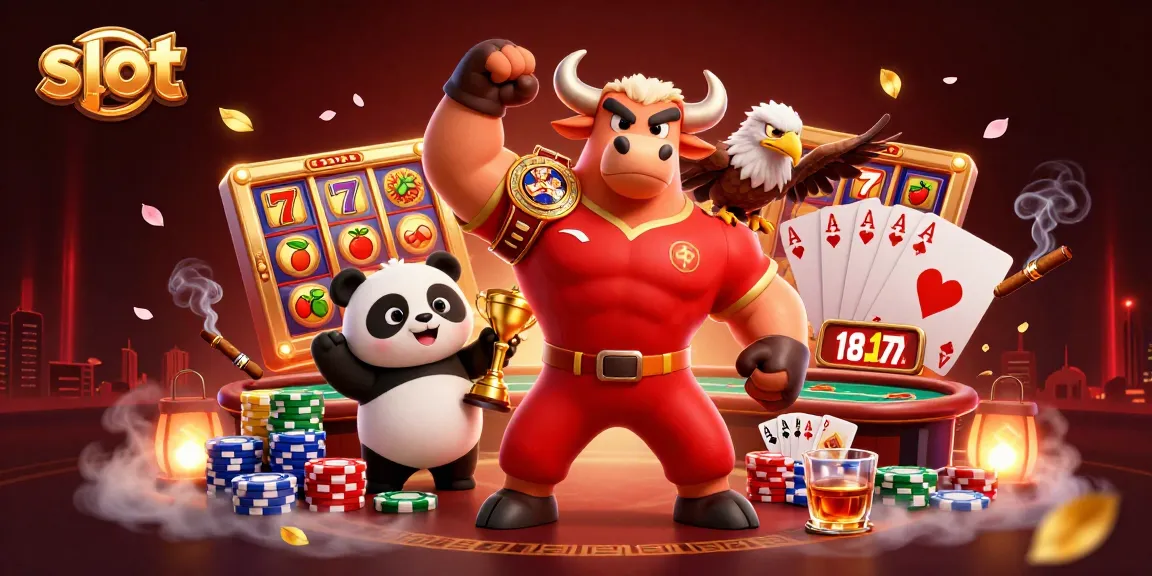 Menangkan slot gacor dengan simbol beruntung dalam ilustrasi 3D penuh warna di kasino.