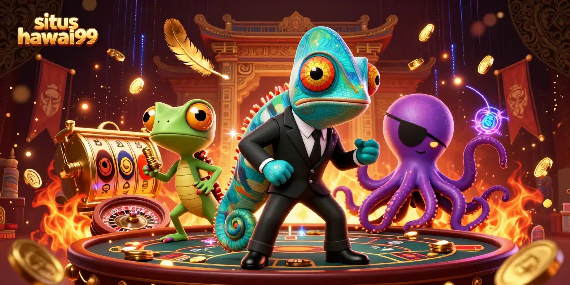 Experience situs hawai99 with dynamic gaming elements and vibrant characters in a thrilling casino scene.