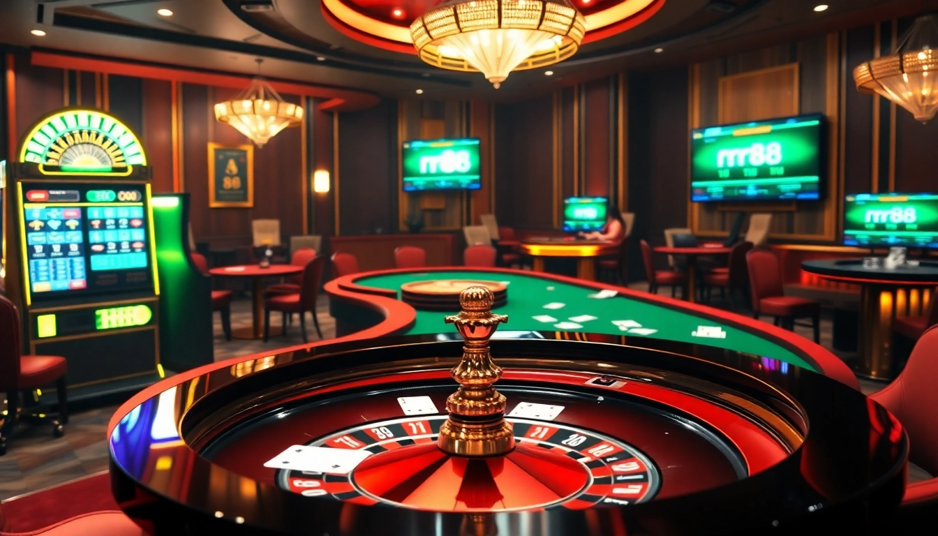 Experience rr88 hiện đang mở with an exciting online casino scene filled with roulette, poker, and slots.